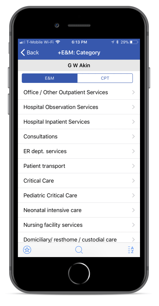ICD and CPT code for charge capture