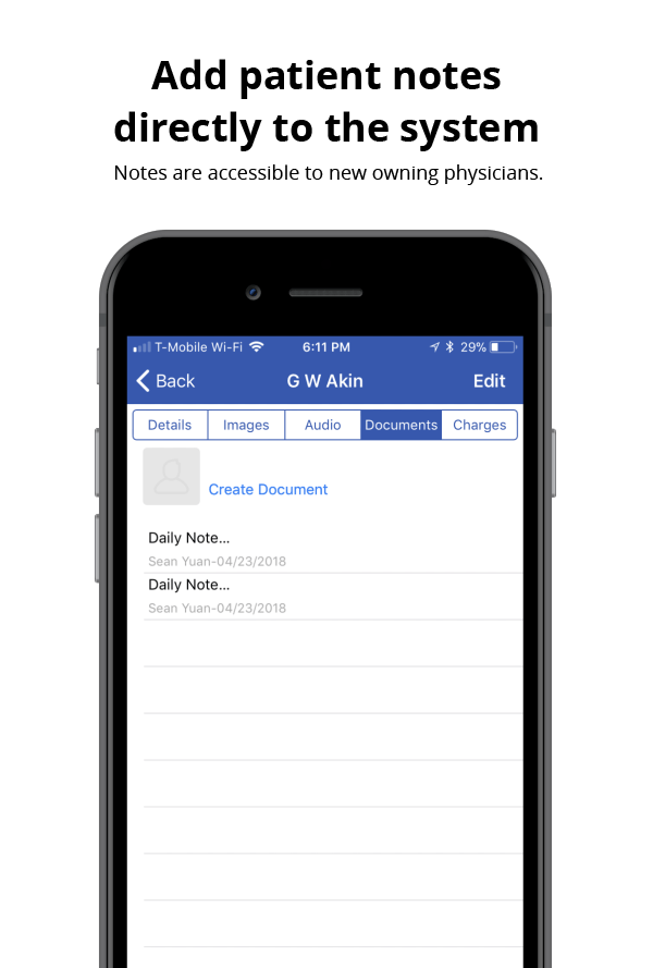 Patient notes application